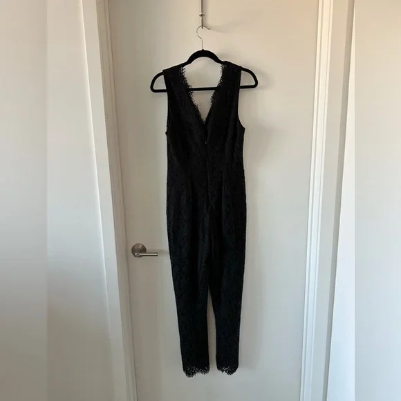 Cupcakes and Cashmere Evita black lace jumpsuit size 4